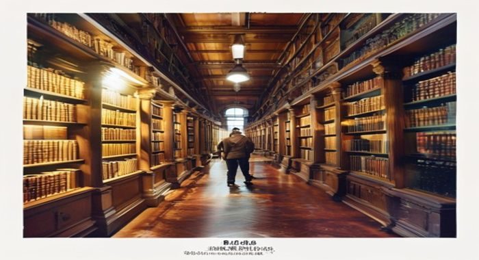 51大事件深度解读文章配图，历史学家在图书馆内翻阅厚重档案，暖黄灯光照亮书脊，学术研究氛围浓郁